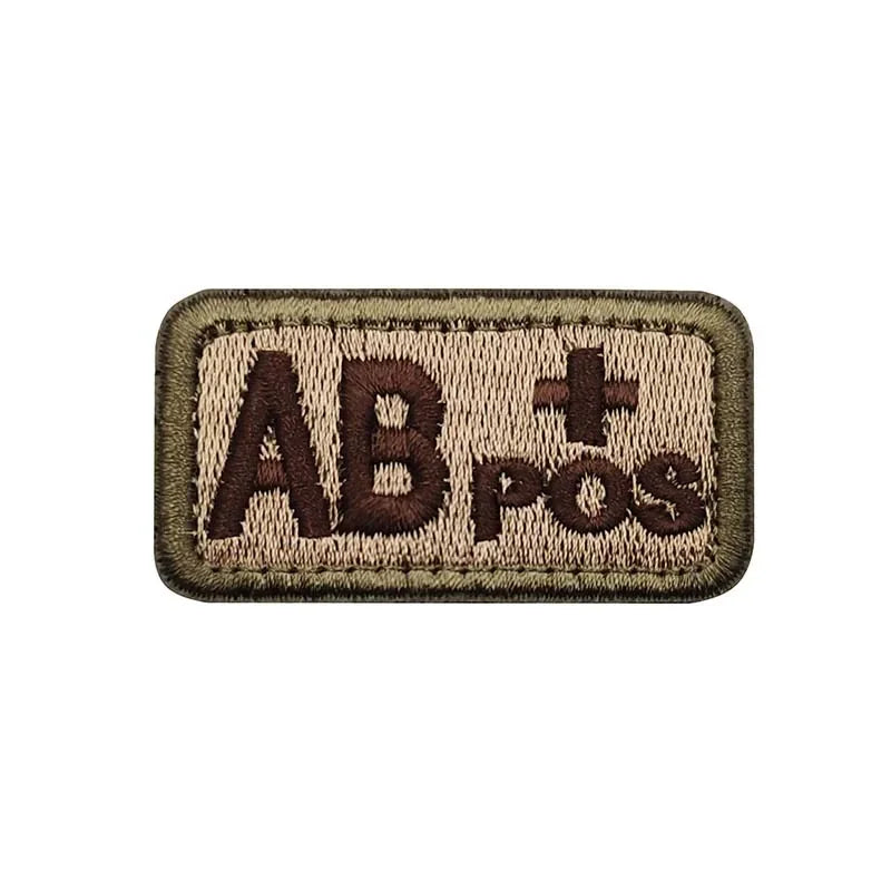 écussons sang type badges patchs militaires vert olive noir crochet boucle 2.5cm 5cm pos