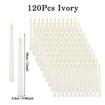 bougies led coniques sans flamme blanc modernes décoration mariage saint valentin dîner