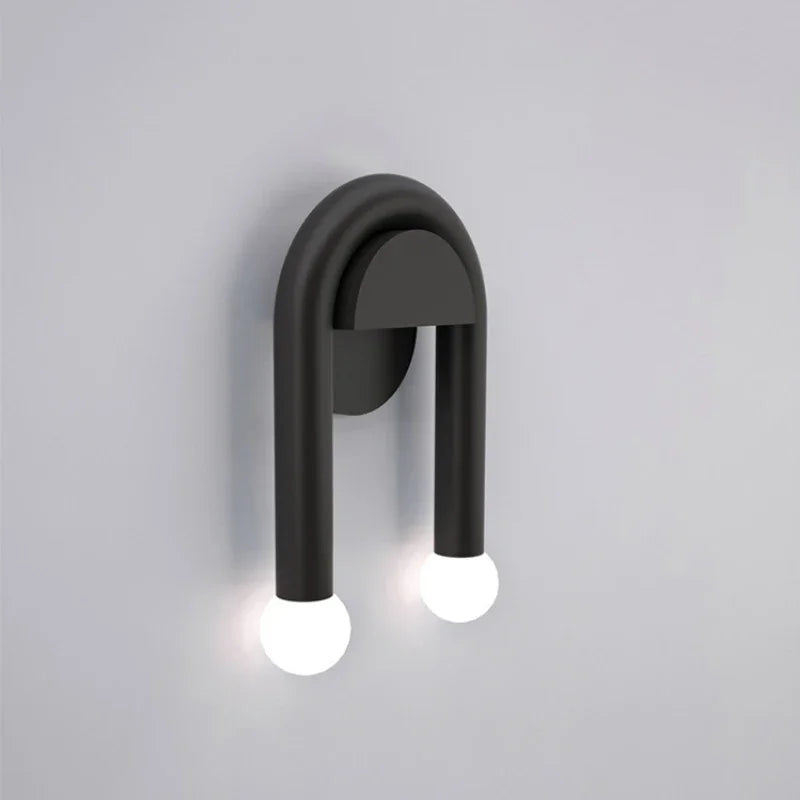 applique murale led moderne minimaliste noir blanc rose chambre coucher salon entrée étude