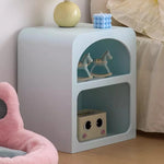 rangement moderne minimaliste table nuit meubles chambre coucher blanc jaune noir