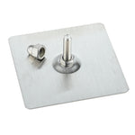 plaques métalliques argentées modernes 5cm 5cm vis écrous fixations murales sans adhésif