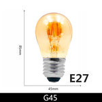 ampoule led filament spiralée vintage or e14 4w 220v g125 g95 t225 a60