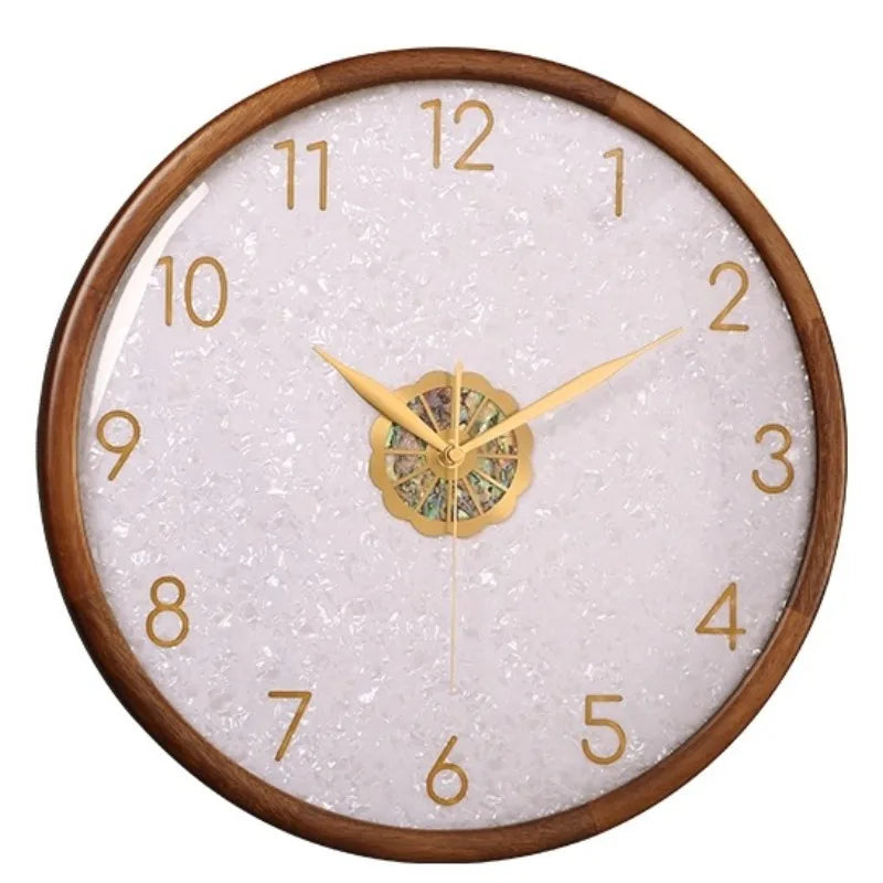 horloge murale moderne or marron asiatique décoratif salle mangerDecoration horloge digitale aiguille