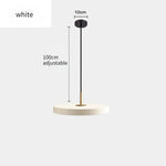 suspension lumineuse ronde moderne minimaliste aluminium blanc noir bleu salon cuisine chambre