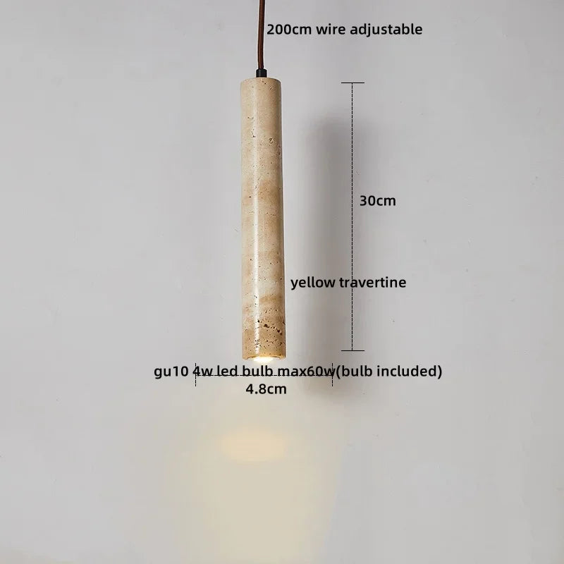 suspension lumineuse moderne pierre naturelle blanc brun lustre salon cuisine chambre minimaliste