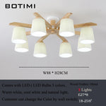 plafonnier led bois abat jour plissé moderne minimaliste chambre salon sourceMapping: