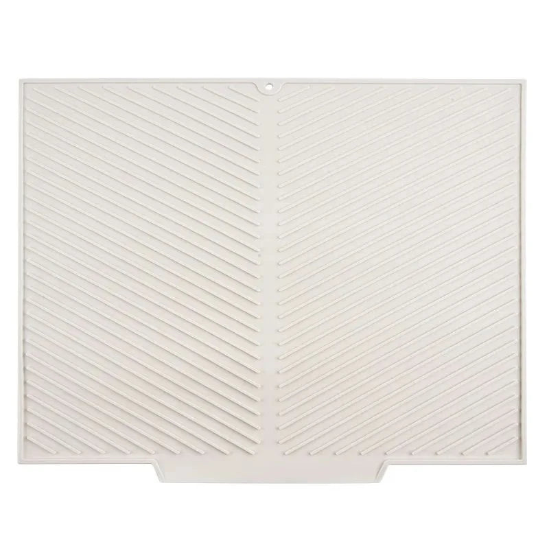 tapis drainage silicone gris rayures diagonales moderne respectueux environnement pliable