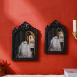 cadre photo vintage noir blanc orné résine baroque décoration photo moderne