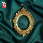 cadre photo vintage or floral résine décoratif européen baroque bijoux accessoire photo verte