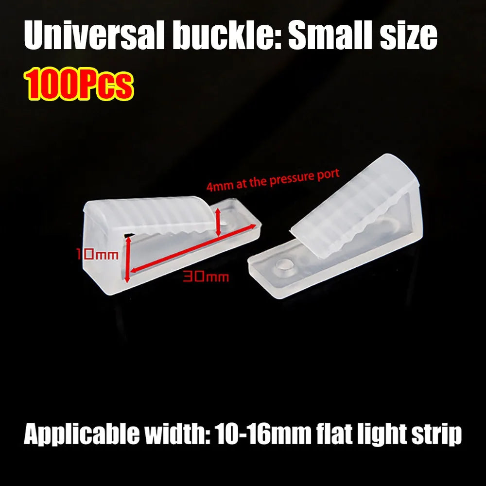 clips fixation ruban led transparent 6mm 8mm 10mm 12mm 14mm 16mm 18mm 20mm moderne