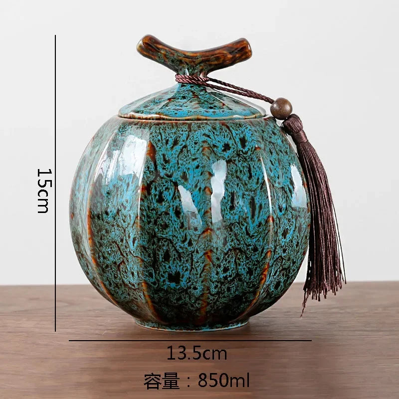 pots thé céramique rouge bleu marbré artisanal poignée branche petite grande
