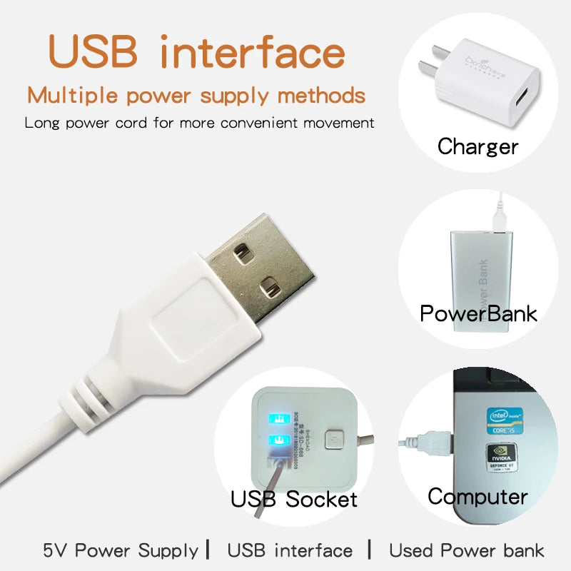 lampe led armoire blanc moderne clips interrupteur trois couleurs fixe usb rechargeable