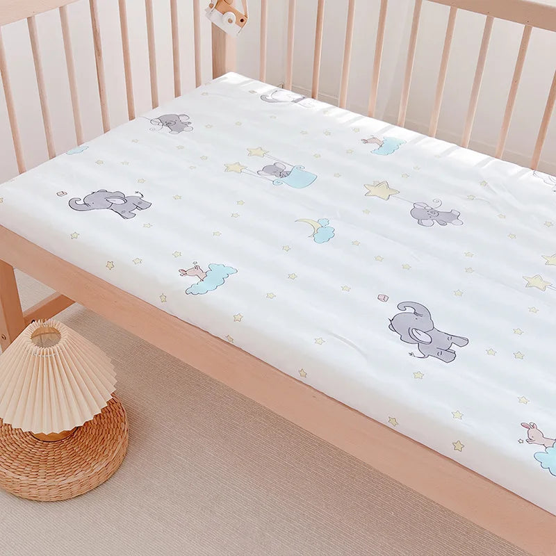 drap bébé couverture panda points sapins élastique simple beige uni coton respirant lit enfant