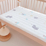 drap bébé couverture panda points sapins élastique simple beige uni coton respirant lit enfant