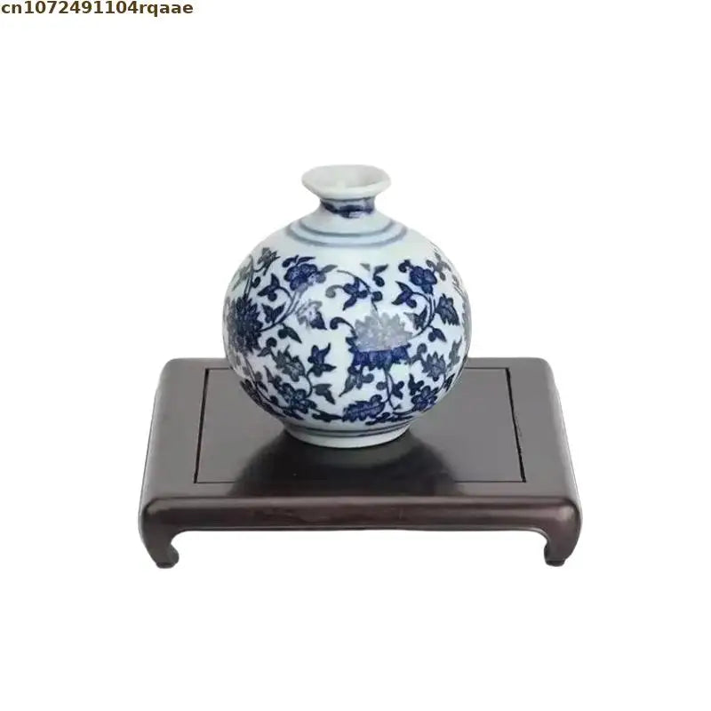 support bois vase bonsaï plantes figurines base ébène stand pot fleur trépied minimaliste traditionnel