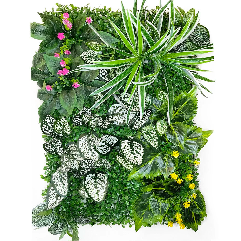 décoration murale artificielle herbe feuilles vertes moderne naturelle intérieure extérieure accrochable