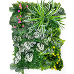 décoration murale artificielle herbe feuilles vertes moderne naturelle intérieure extérieure accrochable