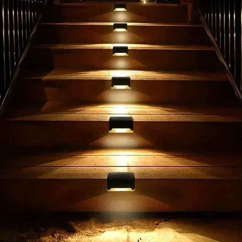 lampes solaires led extérieures modernes marron noir beige escaliers terrasse jardin ip45 abs