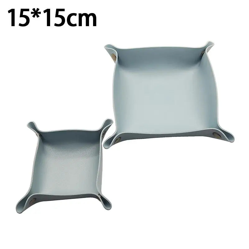 plateau pliable simili cuir moderne minimaliste vert noir orange gris marron rouge bleu
