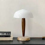 lampe table moderne verre blanc base marbre éclairage led blanc nordique intérieur chambre coucher
