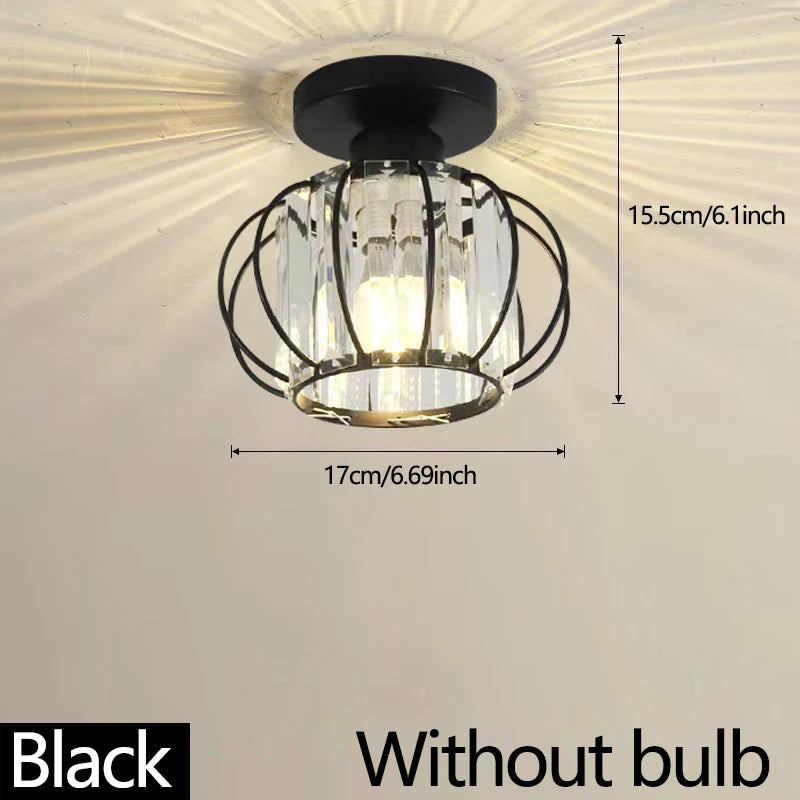 lampe moderne élégante cristal doré transparent autoinstallation couloir balcon hall entrée