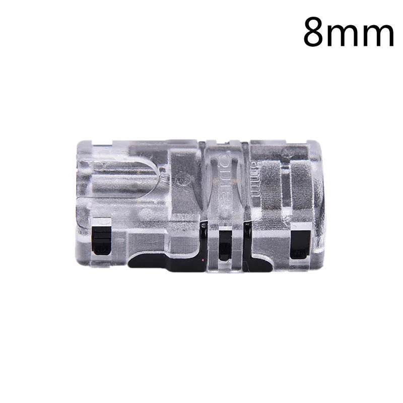 connecteur ruban led transparent clips 8mm 10mm ip65 étanche smd 5050 moderne câbles rouge