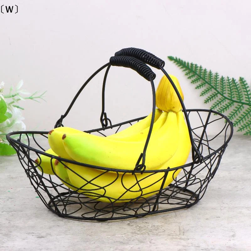 panier fil métallique blanc noir fileté moderne cuisine organisation rangement poignées flexibles