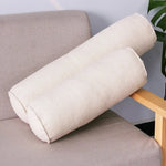 coussins ronds modernes imperméables blanc gris orange bleu marron texture lin amovibles lavables adultes
