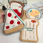 serviettes bain forme pain motifs pizza glace croissant absorbantes lavables enfants