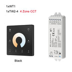 contrôleur éclairage led blanc moderne variateur zones tactile 12v 24v 36v wlan rf 4096