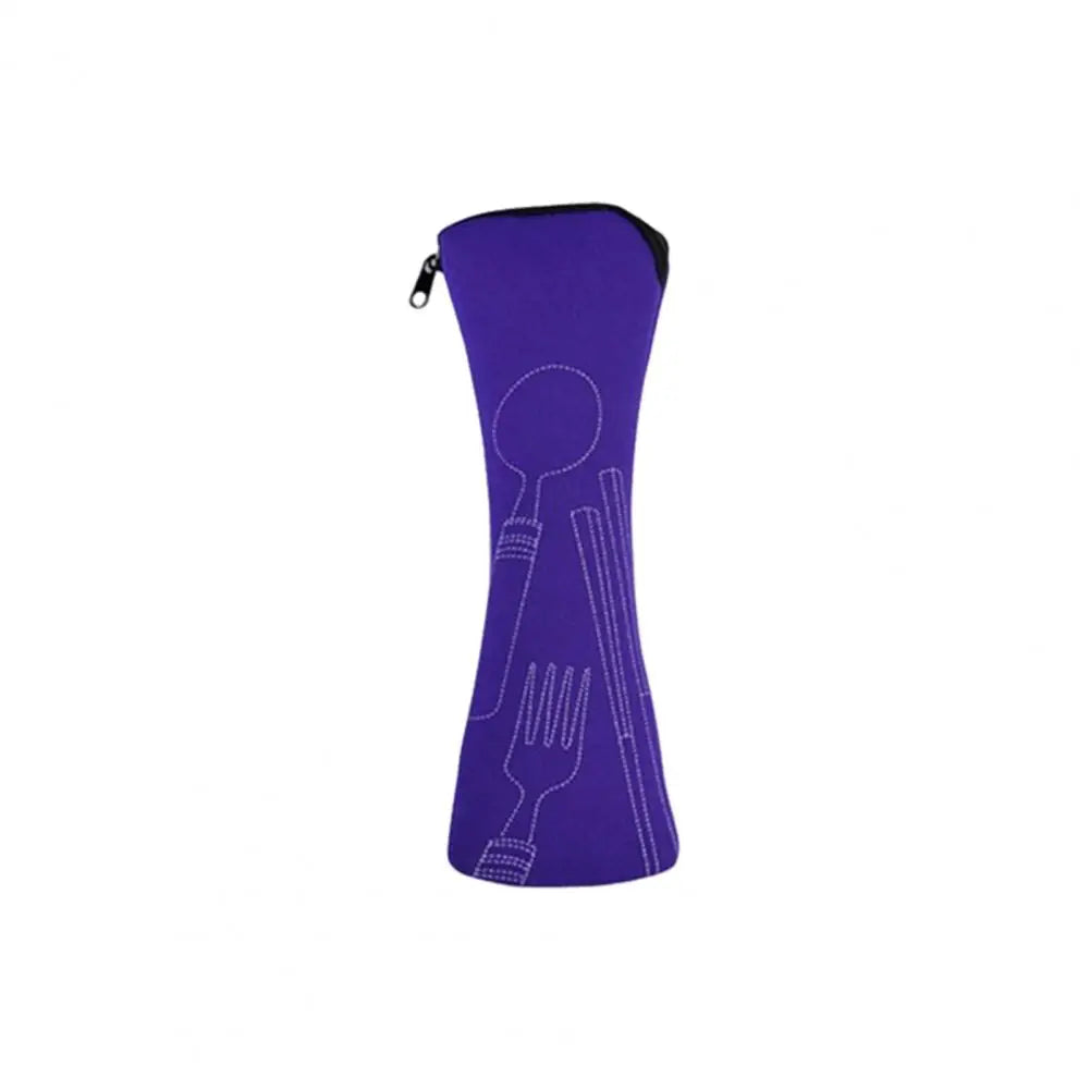 sac rangement couverts fourchettes cuillères couteaux polyestor rouge noir bleu rose vert simple moderne
