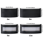 appliques murales led modernes rgb noir lumiere arc ciel texturées semi transluce