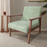 housses fauteuil moderne polyester imprimé feuilles marbre blanc gris bleu vert opaques