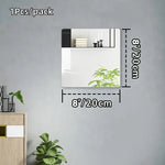 miroirs autoadhésifs acrylique blancs 3d décoration moderne stickers muraux rectangles ovales carrés