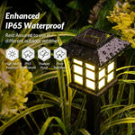 lampes solaires extérieures noires carreaux blancs moderne ip65 led jardin camping