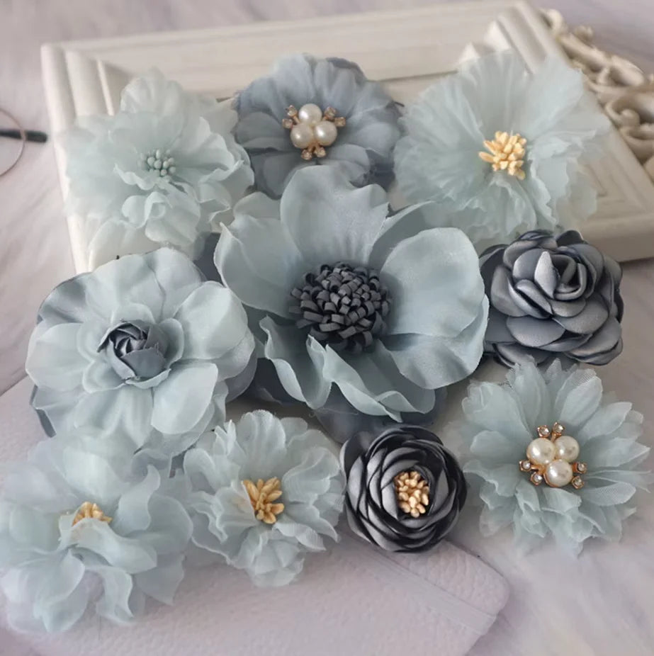 décoration intérieure fleurs artificielles violet bleu gris rose tissu romantique occasion mariage anniversaire
