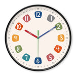 horloge murale moderne couleur geometrique forme minimale suspendue maison cuisine salle bain