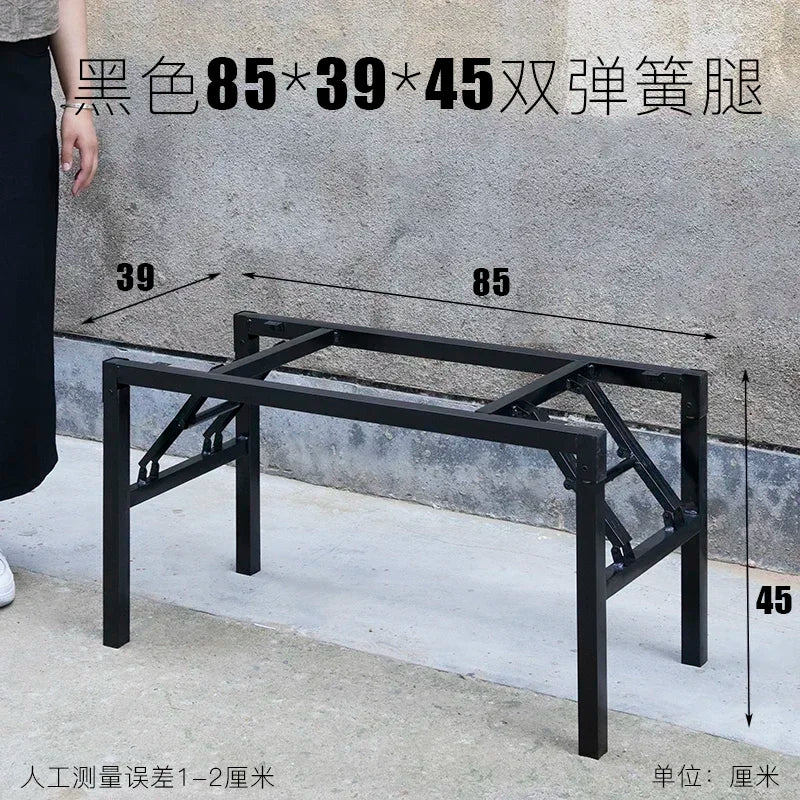 support table pliable métal noir robuste structure moderne pieds fer