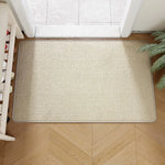 tapis durable extérieur résistant antidérapant moderne texture tissée beige clair sol entrée chambre adultes
