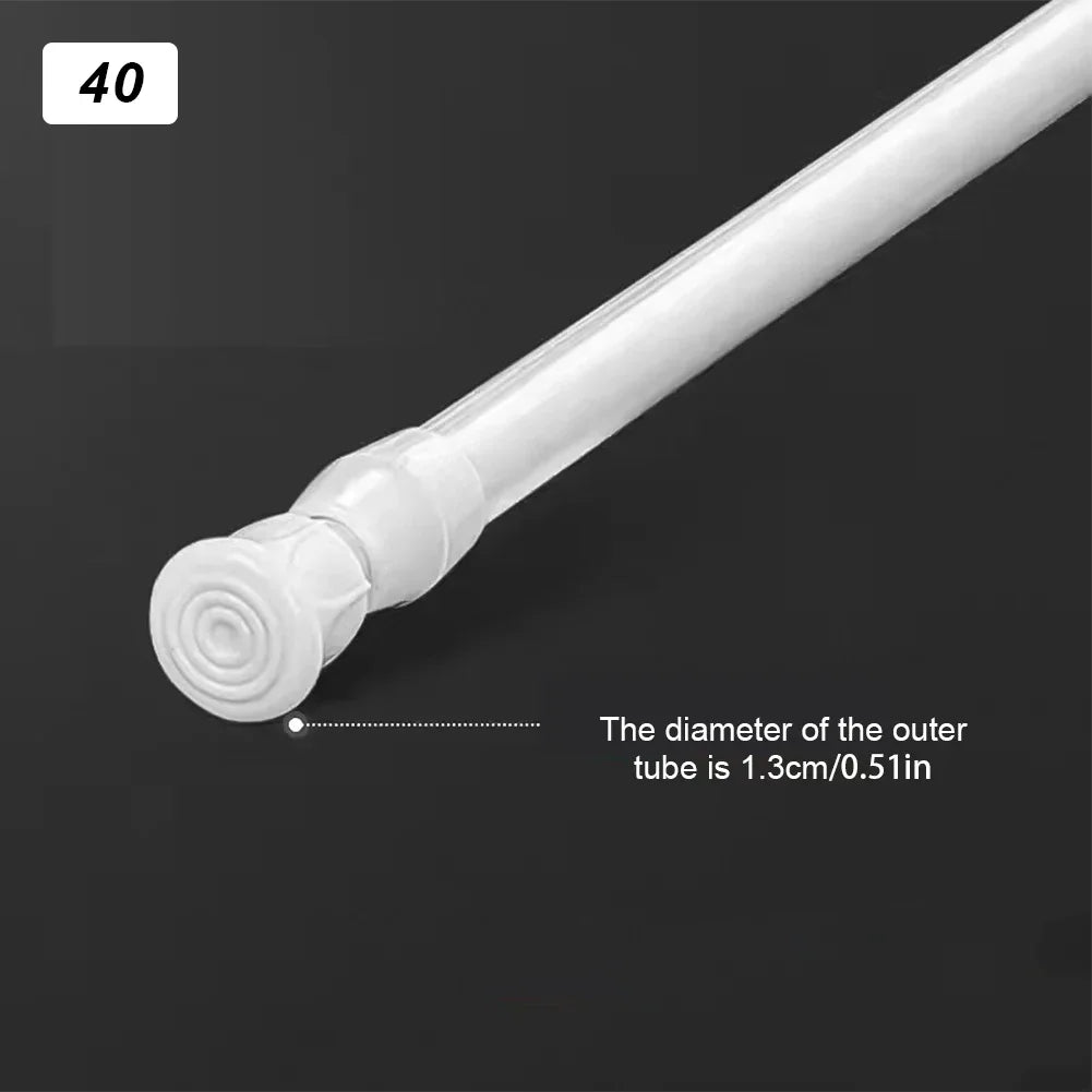 poteau télescopique blanc texture lisse rideau douche réglable 30 50 90cm moderne adhésif extensible