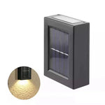 applique murale solaire moderne noire semi transparente led ip65 abs