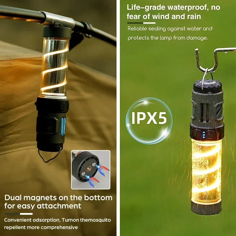 lampe portable anti moustiques camping rechargeable éclairage extérieur fishingoutil