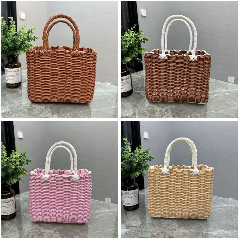 paniers rotin marron rose beige noir blanc orange tissage traditionnel moderne minimaliste poignées corde