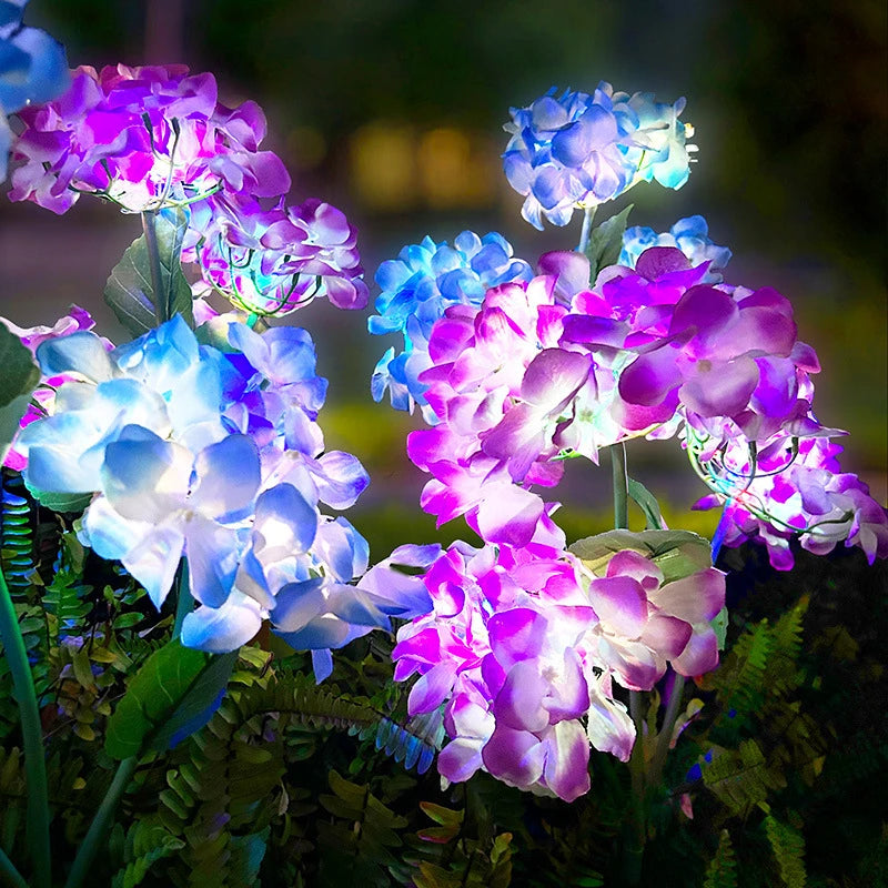 fleurs artificielles rose violet bleu blanc modernes extérieur piquet fixations