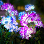 fleurs artificielles rose violet bleu blanc modernes extérieur piquet fixations
