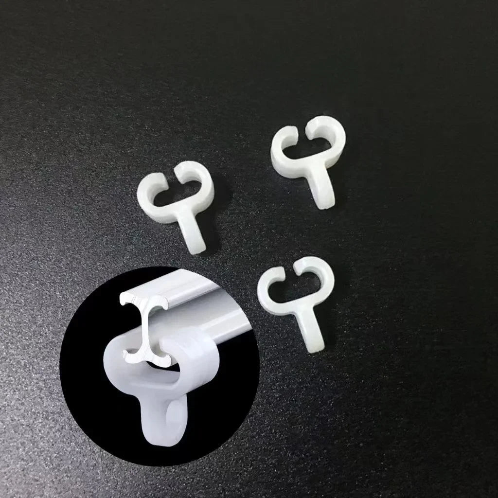 support rideau anneau boucle blanc moderne adhésif clips fixation