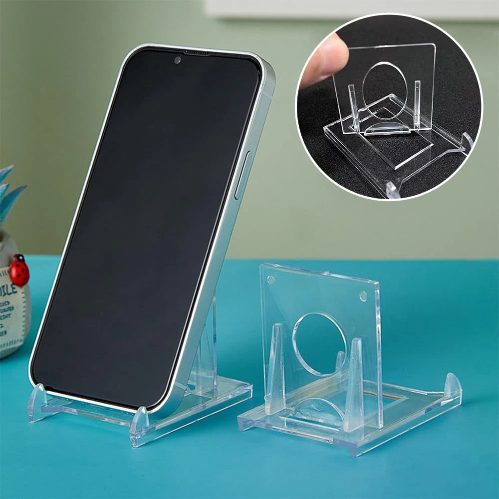 supports ajustables smartphones transparents respectueux environnement clips modernes salon rechargeables