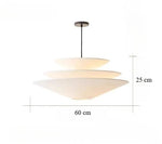 suspension lumineuse moderne blanche trois abat jour circulaire minimaliste chambre salon