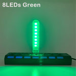 lampe led 8leds rouge jaune vert bleu blanc chaud blanc froid moderne câble usb