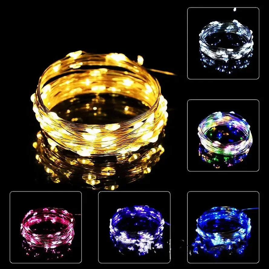 guirlande lumineuse or argent lumineuses moderne imperméable ip66 multiple couleurs led usb enfilade festive